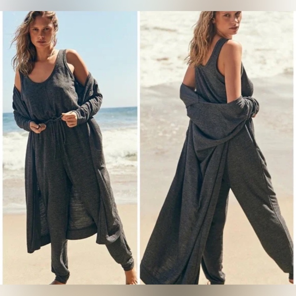 EUC FP Beach Bicoastal cardigan duster size Small beachy resort wear casual boho